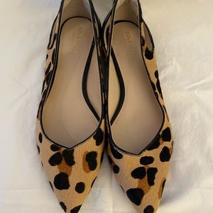 Animal print size 8 1/2 Cole Haan flats